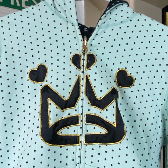 PNB Nation Reversible Crown Polka Dot Women’s S Hoodie NYC Streetwear MINT RARE - Picture 3 of 9